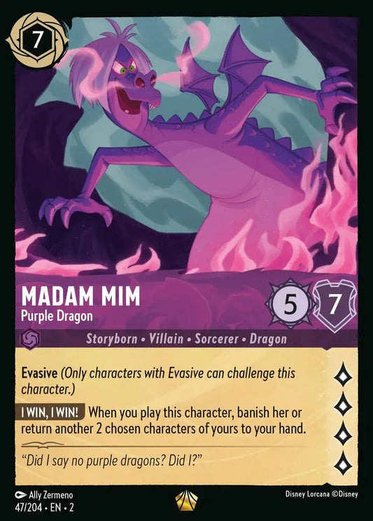 Madam Mim - Purple Dragon 47/204 (Rise Of The Floodborn)