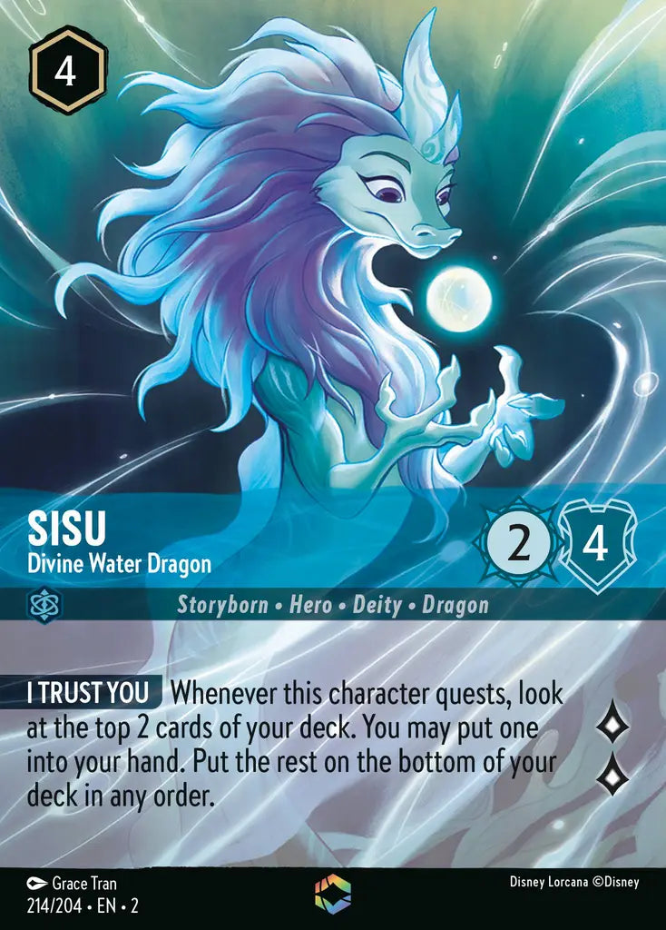 Sisu - Divine Water Dragon 214/204 - Enchanted (Rise Of The Floodborn)