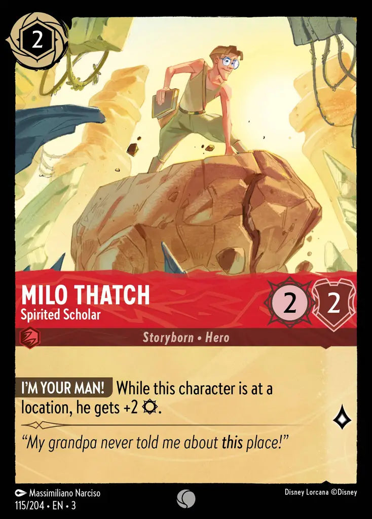 Milo Thatch - Spirited Scholar 115/204 (Into The Inklands)
