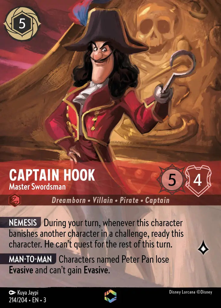 Captain Hook - Master Swordsman 214/204 - Enchanted (Into The Inklands)