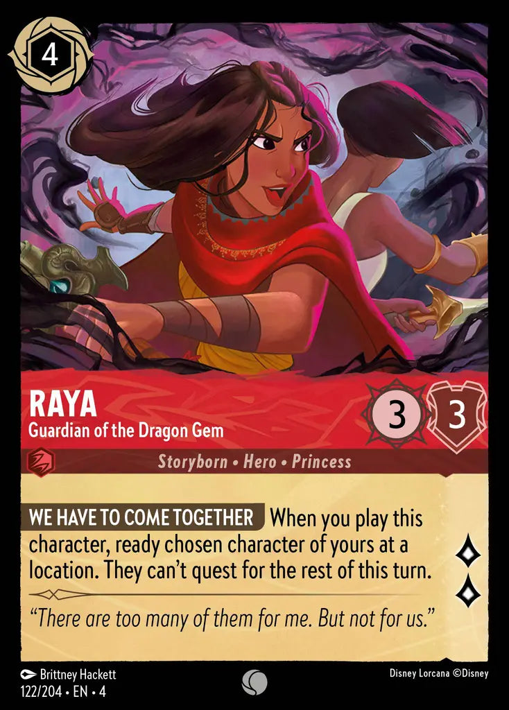 Raya - Guardian of the Dragon Gem 122/204 (Ursula's Return)