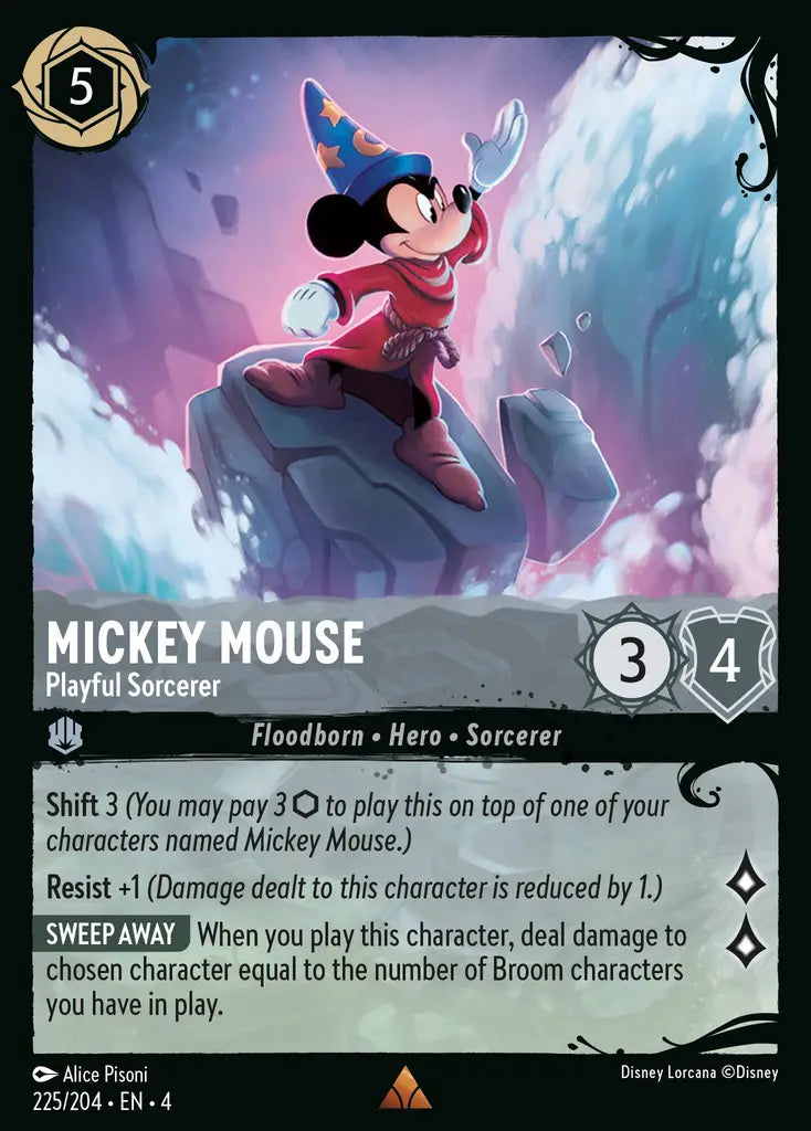 Mickey Mouse - Playful Sorcerer 225/204 (Ursula's Return)