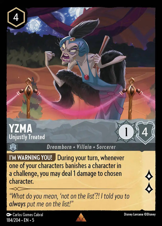 Yzma - Unjustly Treated 184/204 (Shimmering Skies)