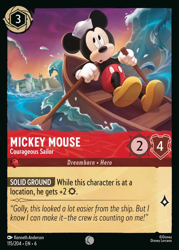 Mickey Mouse - Courageous Sailor 115/204 (Azurite Sea)