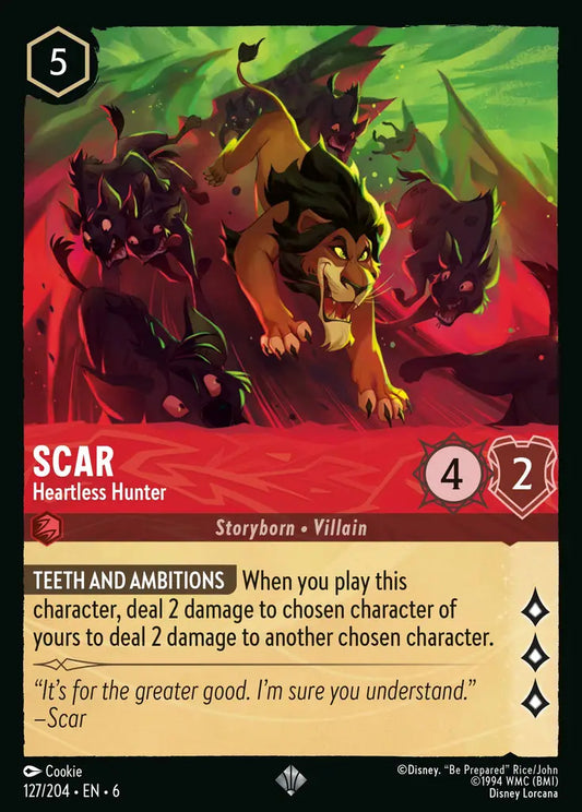 Scar - Heartless Hunter 127/204 (Azurite Sea)