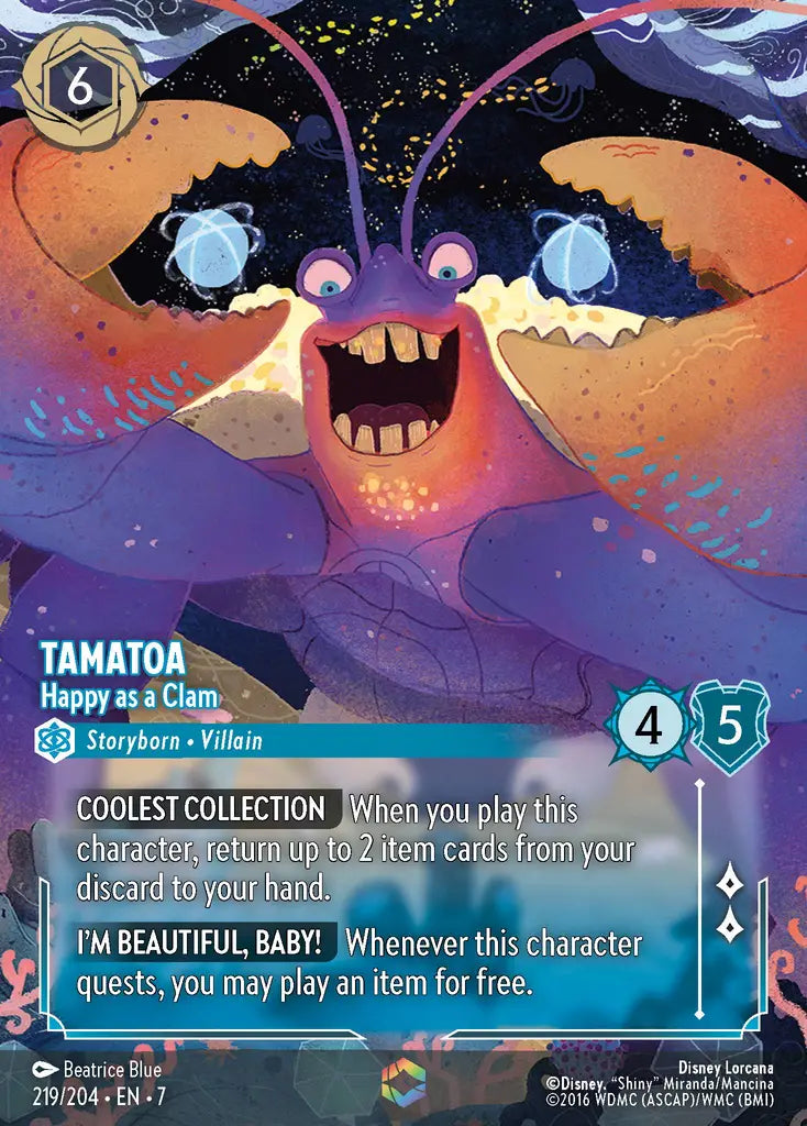 Tamatoa - Happy as a Clam 219/204 - Enchanted (Archazia's Island)