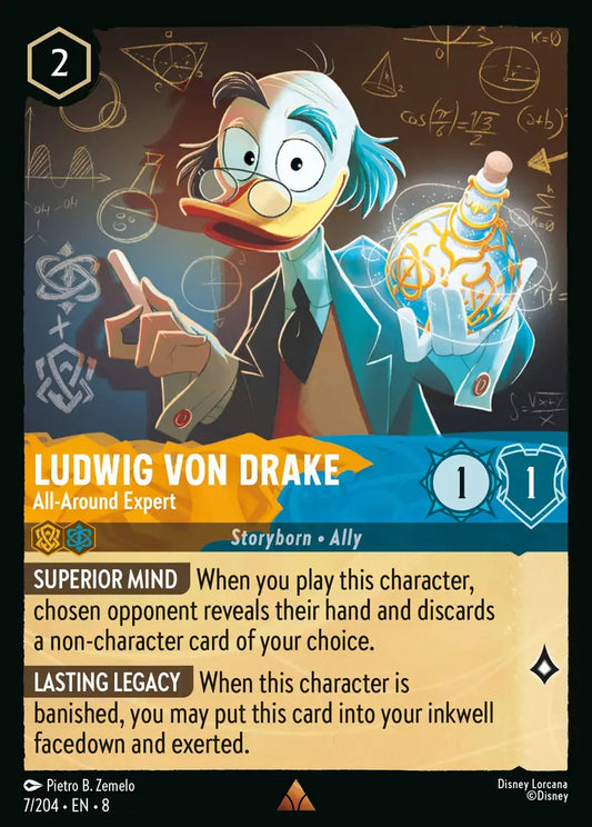 Ludwig Von Drake - All-Around Expert 7/204 (Reign of Jafar)