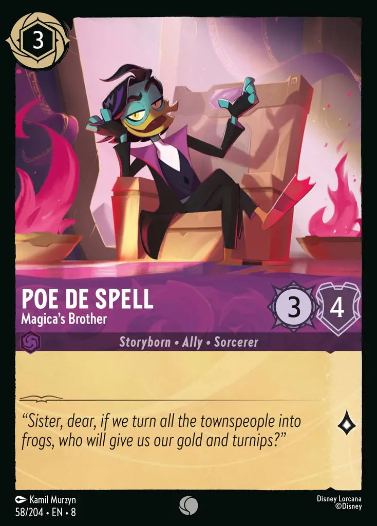 Poe De Spell - Magica's Brother 58/204 (Reign of Jafar)