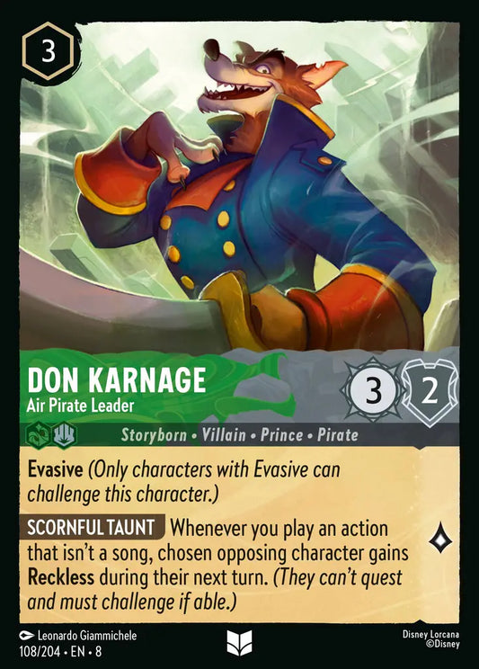 Don Karnage - Air Pirate Leader 108/204 (Reign of Jafar)