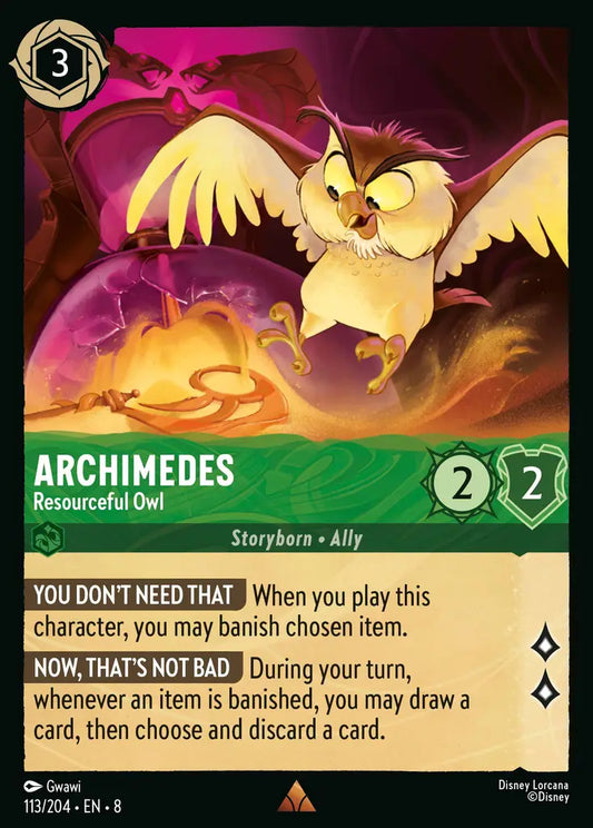 Archimedes - Resourceful Owl 113/204 (Reign of Jafar)