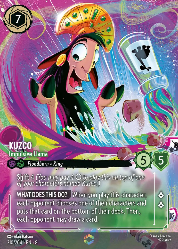 Kuzco - Impulsive Llama 210/204 - Enchanted (Reign Of Jafar)