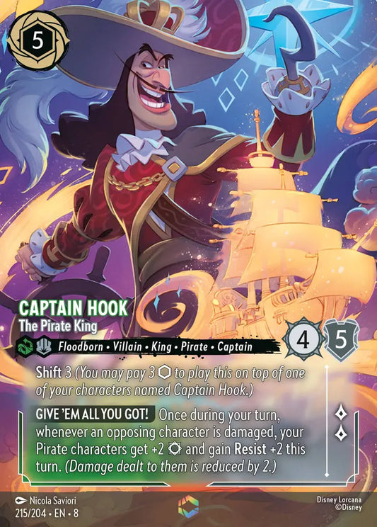 Captain Hook - The Pirate King 215/204 - Enchanted (Reign Of Jafar)