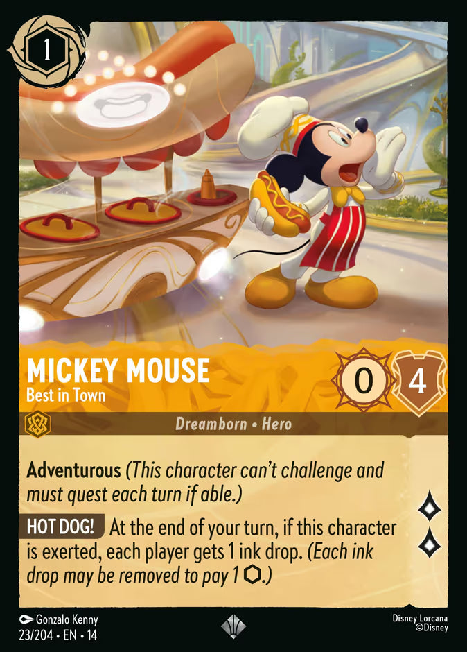 Mickey Mouse - Best in Town - 23/204 - Super Rare (Hyperia City)