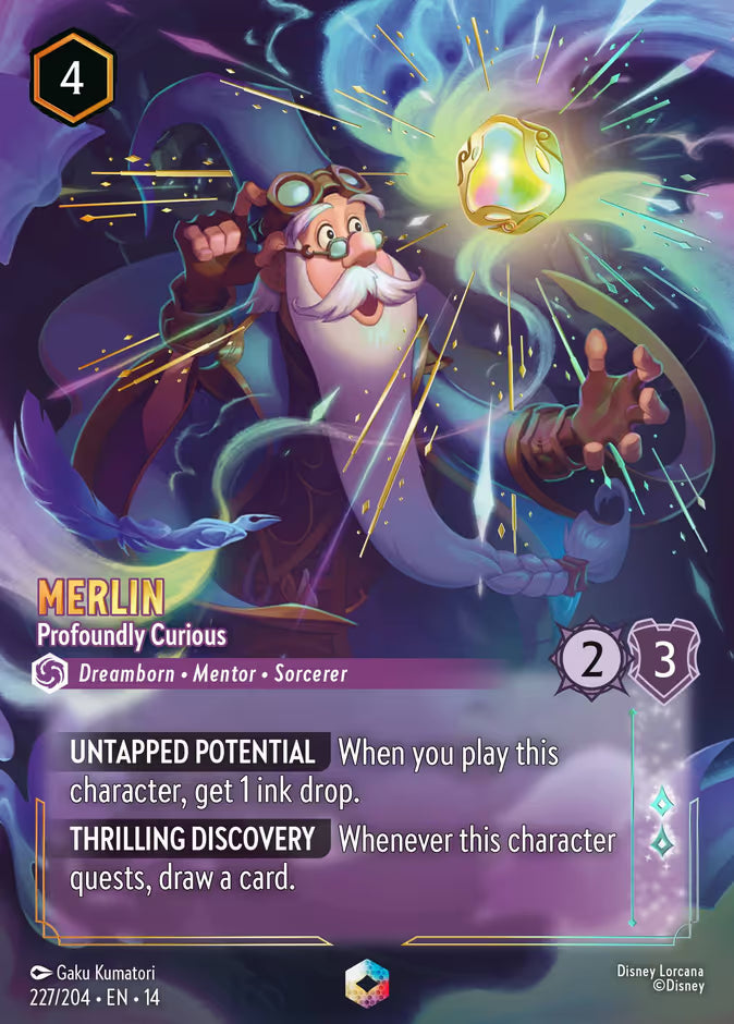 Merlin - Profoundly Curious - 227 - Enchanted Foil (Hyperia City)