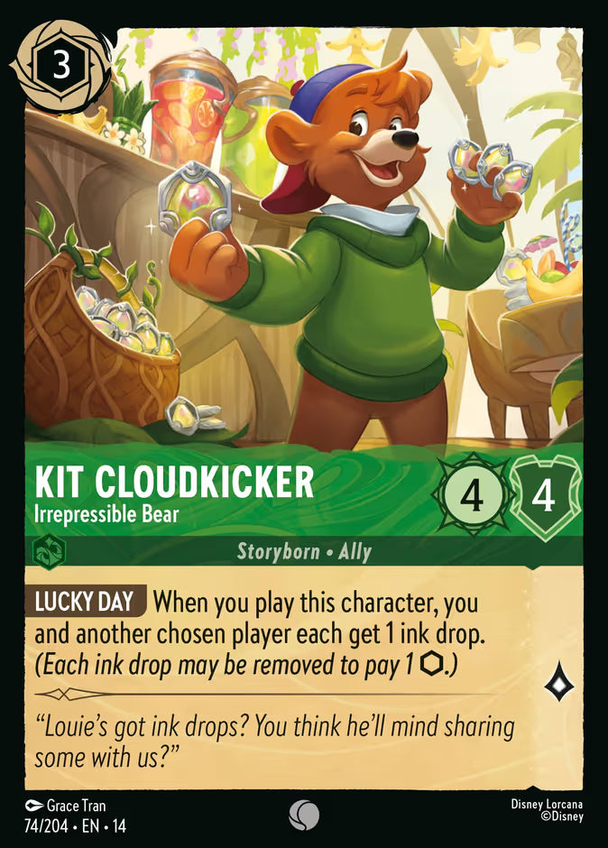 Kit Cloudkicker - Irrepressible Bear - 74/204 - Common (Hyperia City)