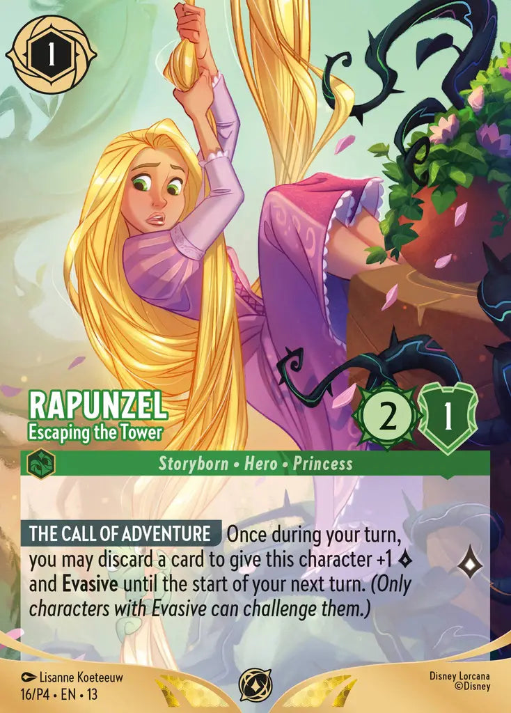 Rapunzel - Escaping the Tower - 16/P4 - Promo (Attack of the Vine)