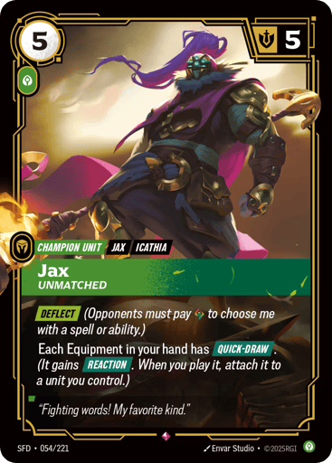 Jax - Unmatched - SFD-054