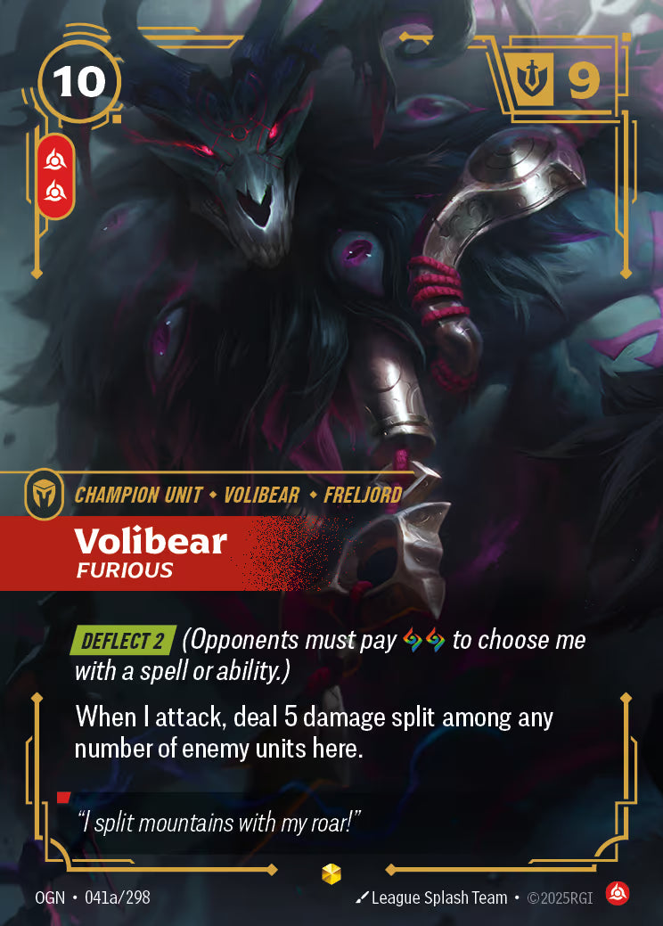 Volibear - Furious - OGN-041A Alternate Art