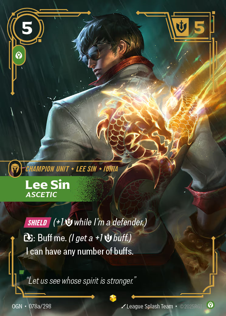 Lee Sin - Ascetic - OGN-078A Alternate Art