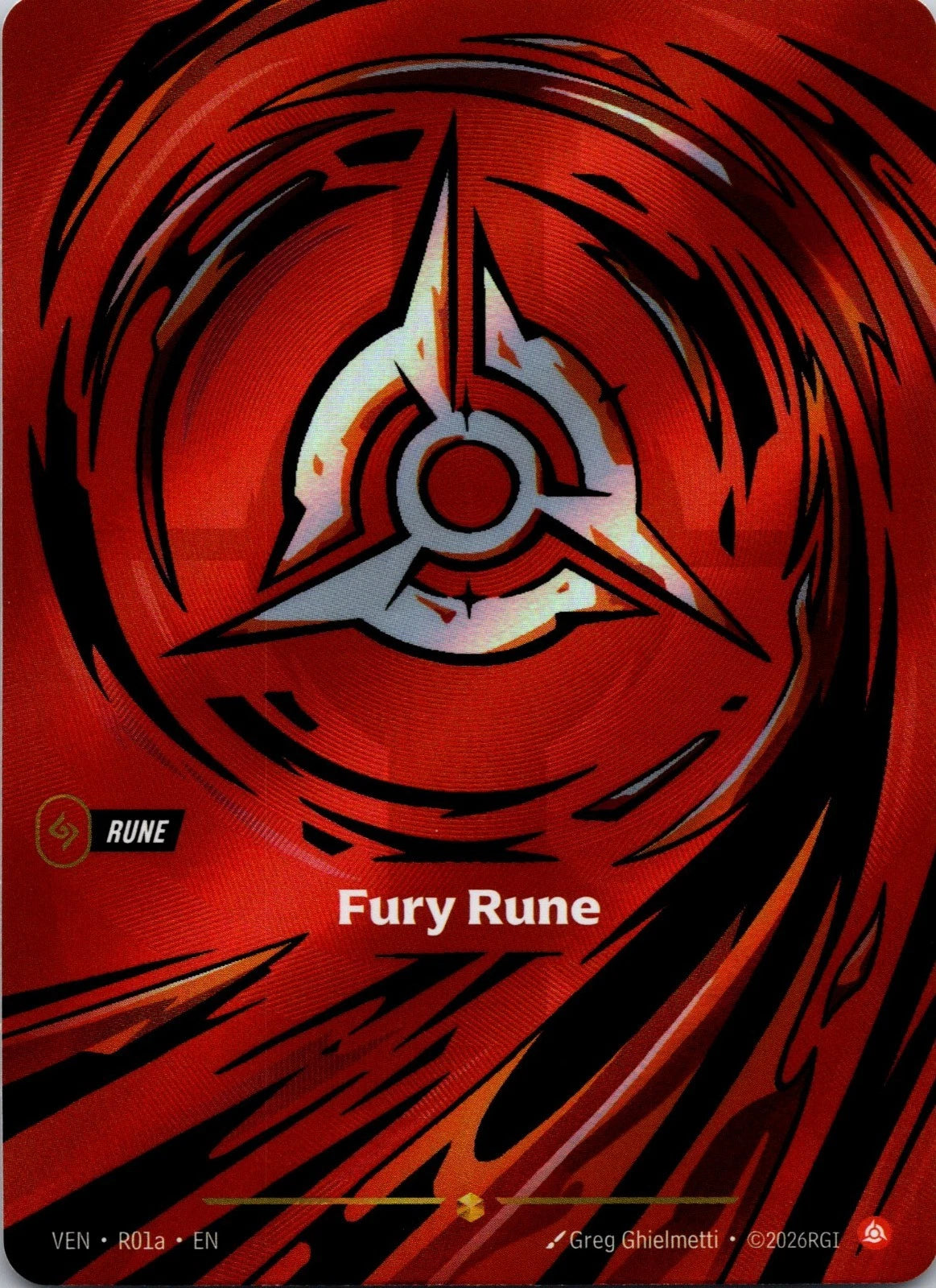 Fury Rune - VEN-R01A - Showcase (Riftbound: Vendetta) - Foil