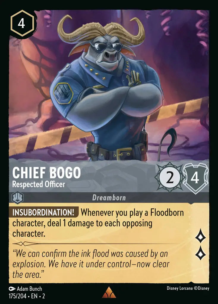 Chief Bogo - Respected Officer 175/204 (Rise Of The Floodborn)