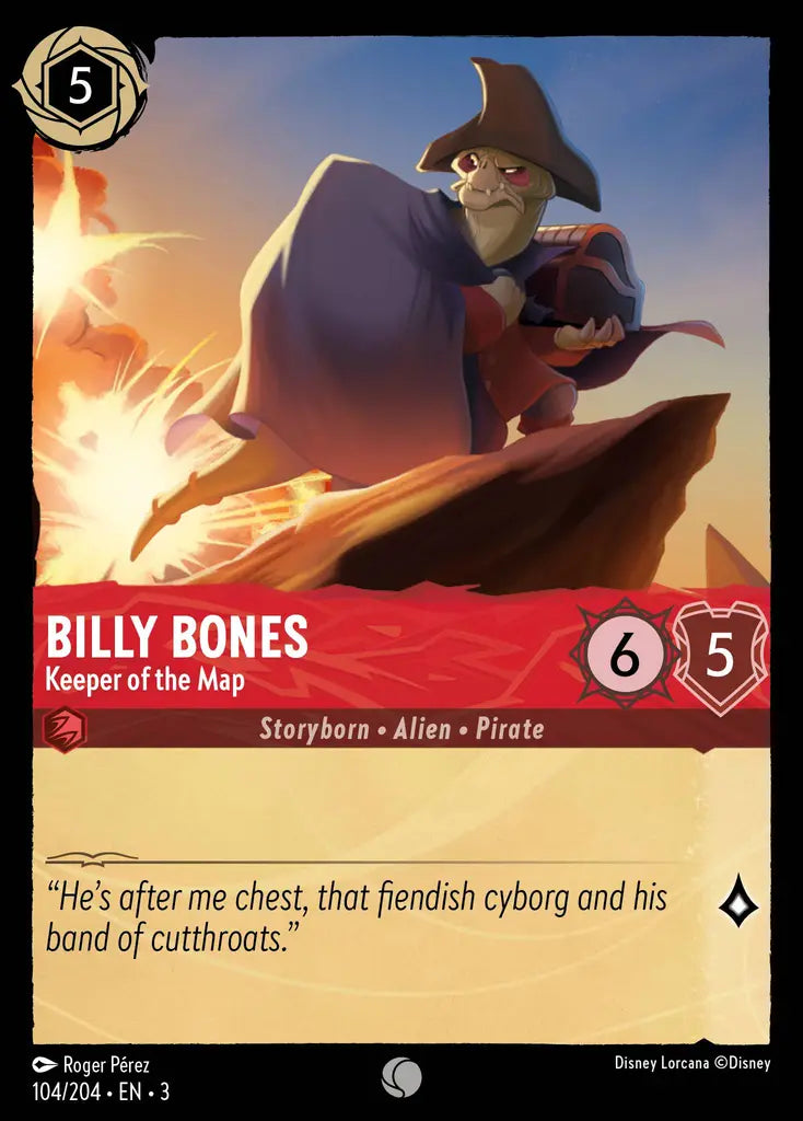 Billy Bones - Keeper of the Map 104/204 (Into The Inklands)