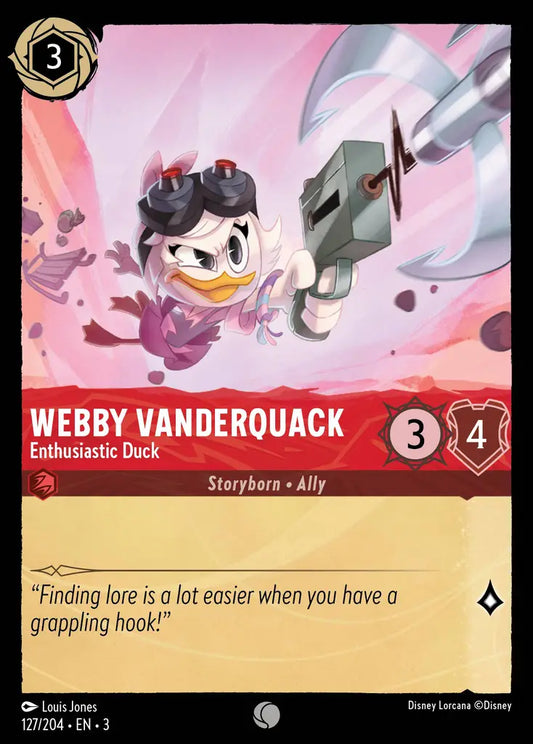 Webby Vanderquack - Enthusiastic Duck 127/204 (Into The Inklands)
