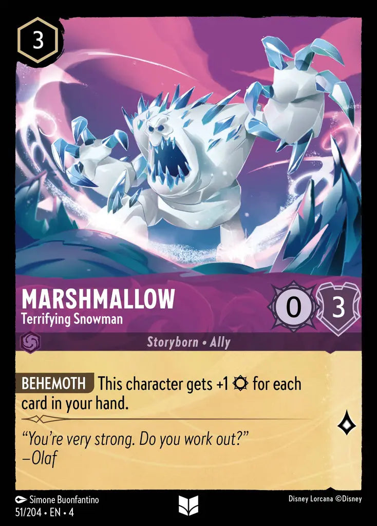 Marshmallow - Terrifying Snowman 51/204 (Ursula's Return)