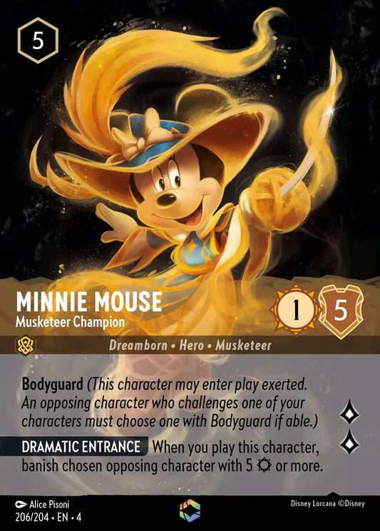 Minnie Mouse - Musketeer Champion 206/204 - Enchanted (Ursula's Return)