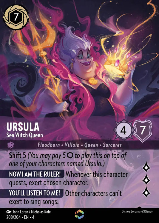 Ursula - Sea Witch Queen 208/204 - Enchanted (Ursula's Return)