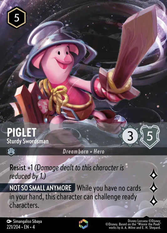 Piglet - Sturdy Swordsman 221/204 - Enchanted (Ursula's Return)