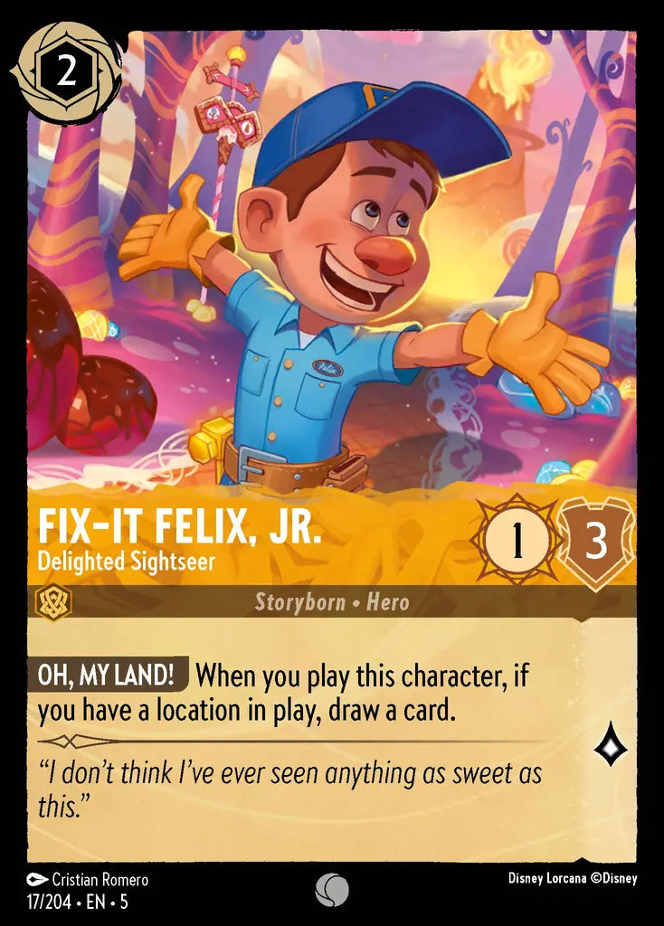 Fix-It Felix, Jr. - Delighted Sightseer 17/204 (Shimmering Skies)