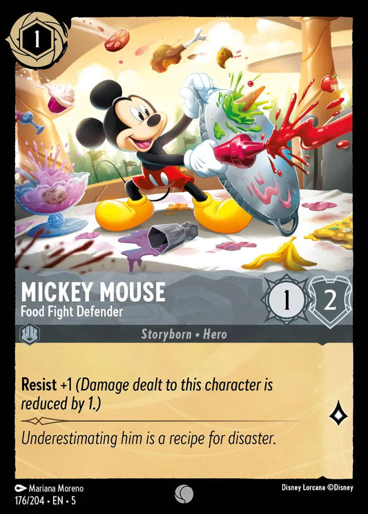 Mickey Mouse - Food Fight Defender 176/204 (Shimmering Skies)