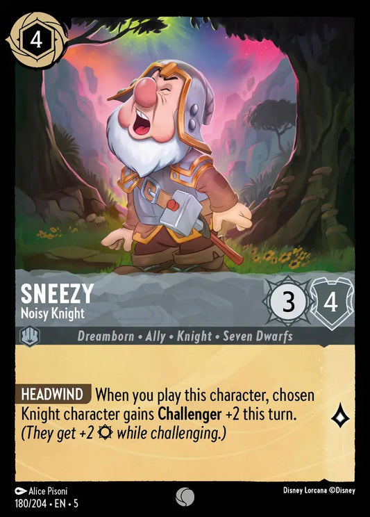 Sneezy - Noisy Knight 180/204 (Shimmering Skies)