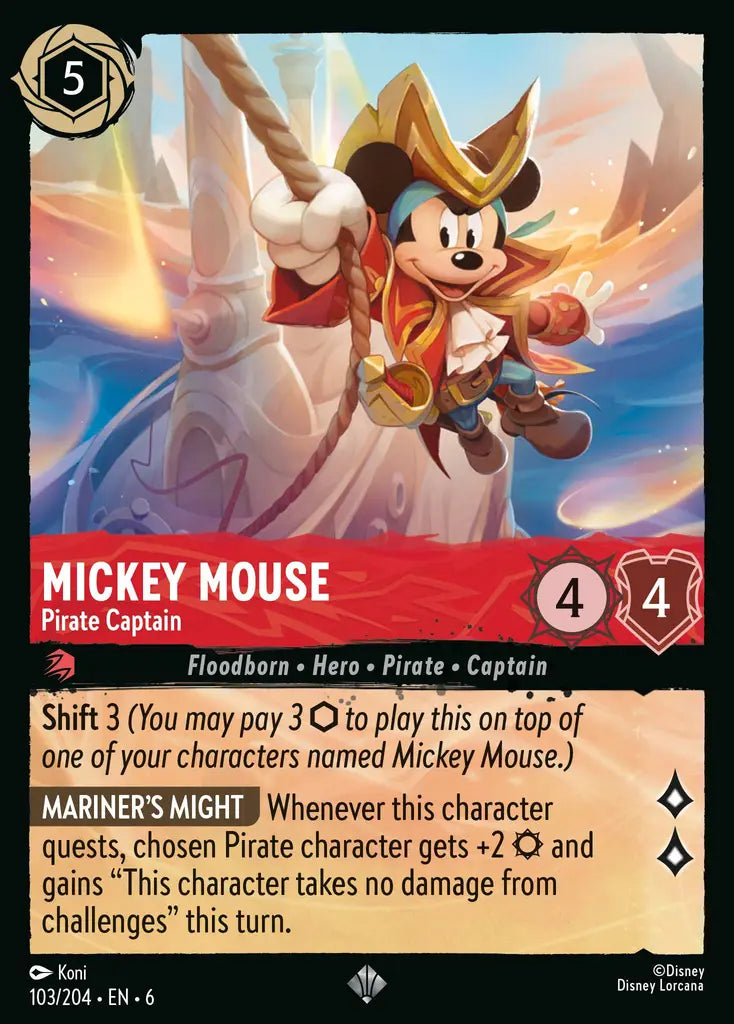 Mickey Mouse - Pirate Captain 103/204 (Azurite Sea)