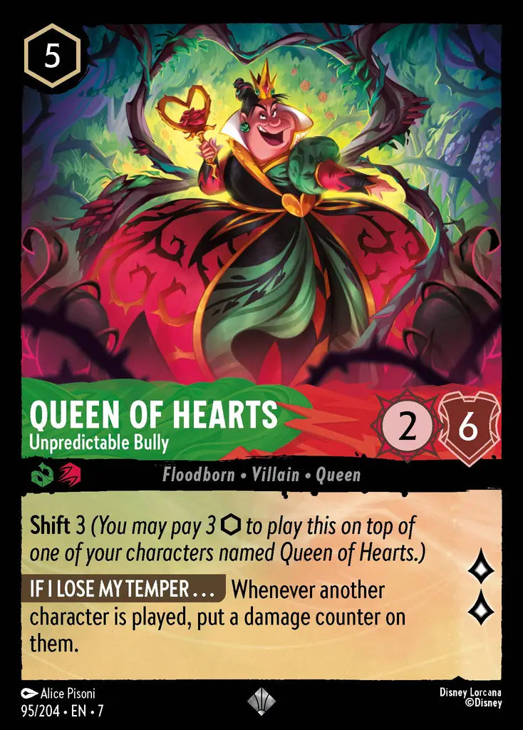 Queen of Hearts - Unpredictable Bully 95/204 (Archazia's Island)