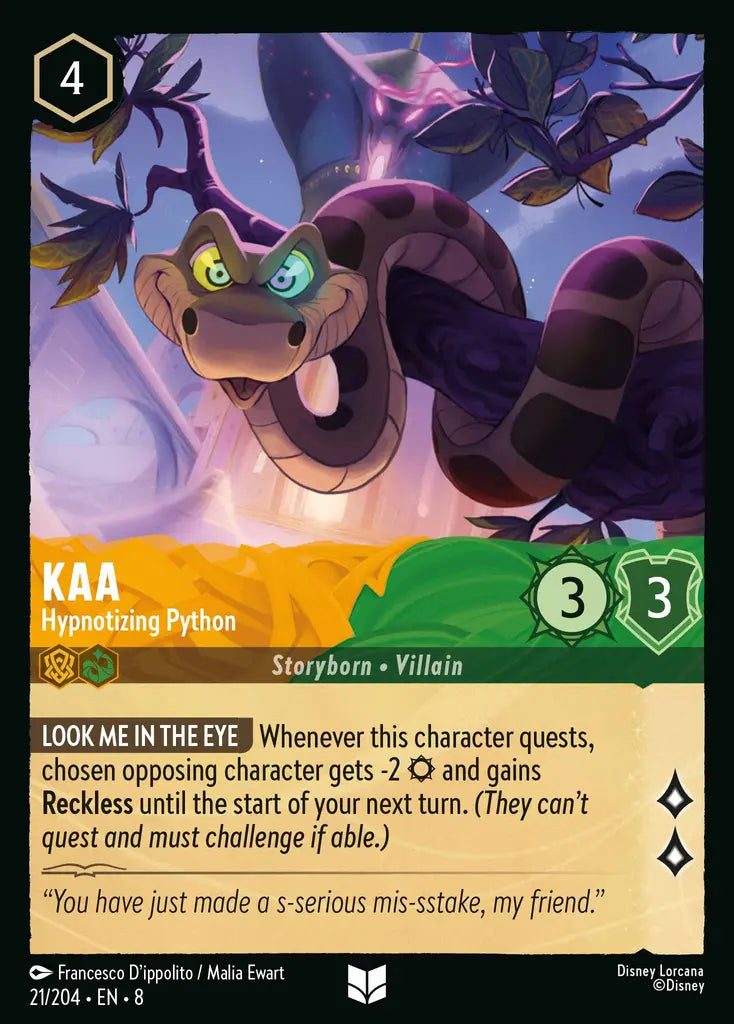 Kaa - Hypnotizing Python 21/204 (Reign of Jafar)
