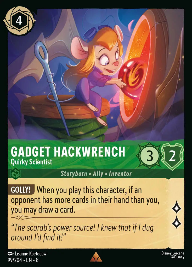 Gadget Hackwrench - Quirky Scientist 99/204 (Reign of Jafar)