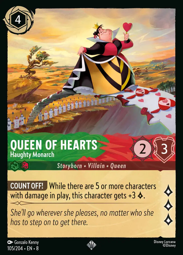 Queen of Hearts - Haughty Monarch 105/204 (Reign of Jafar)