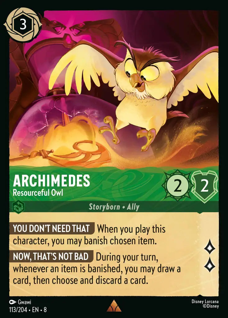 Archimedes - Resourceful Owl 113/204 (Reign of Jafar)