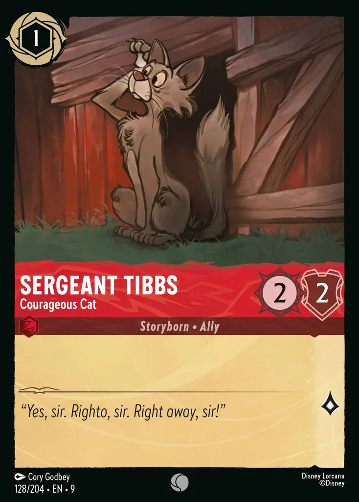 Sergeant Tibbs - Courageous Cat 128/204 (Fabled)