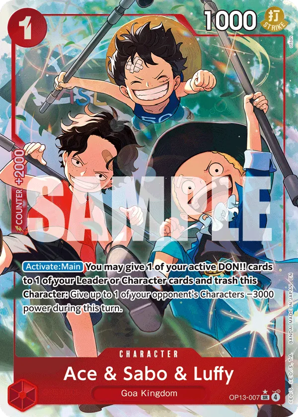 Ace & Sabo & Luffy - OP13-007-P1