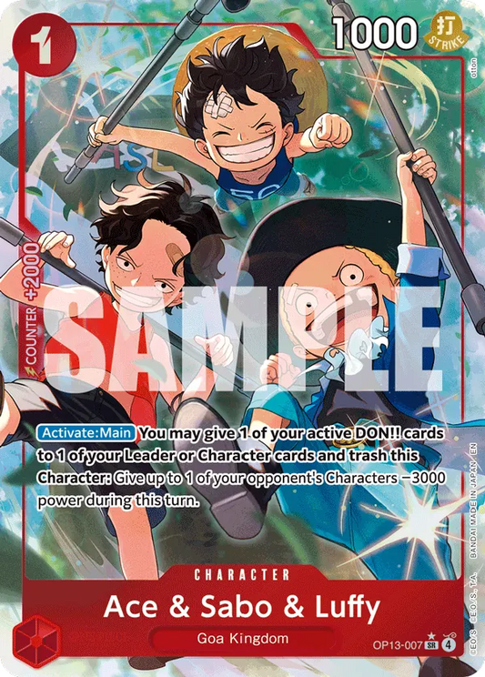 Ace & Sabo & Luffy - OP13-007-P1