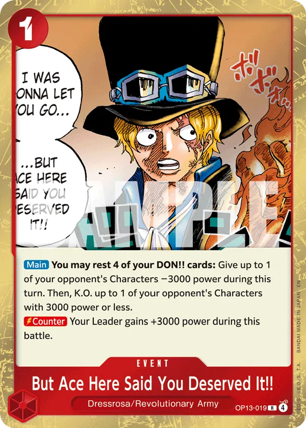 But Ace Here Said You Deserved It!! - OP13-019