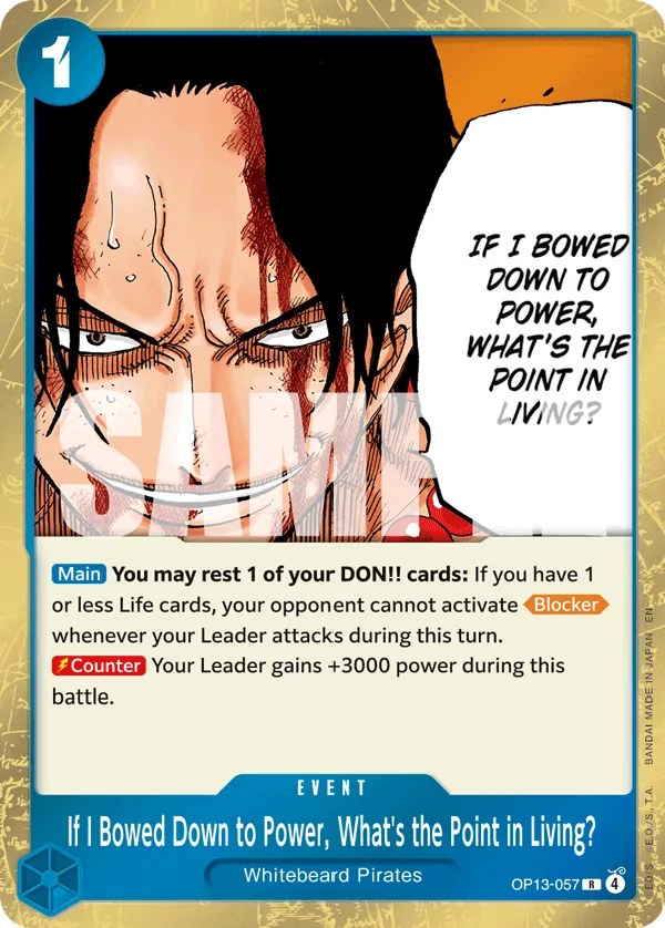 If I Bowed Down to Power, What's the Point in Living? - OP13-057