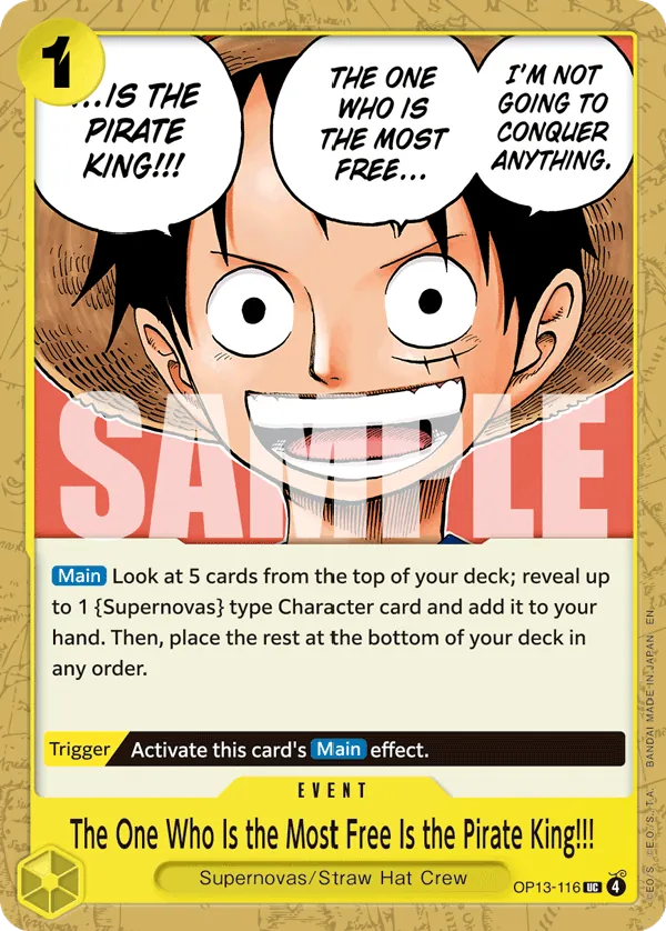 The One Who Is the Most Free Is the Pirate King!!! - OP13-116