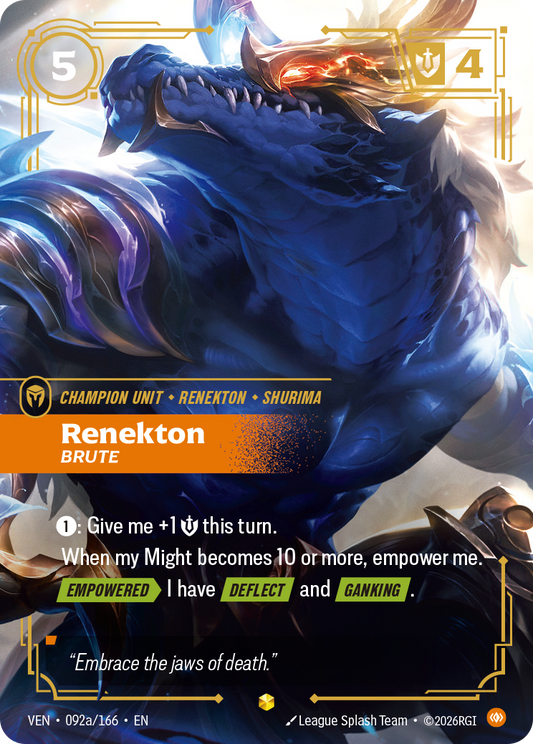 Renekton - Brute - VEN-092A - Showcase (Riftbound: Vendetta) - Foil
