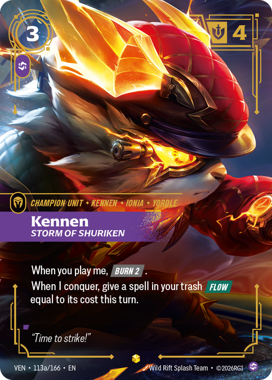 Kennen - Storm of Shuriken - VEN-113A - Showcase (Riftbound: Vendetta) - Foil