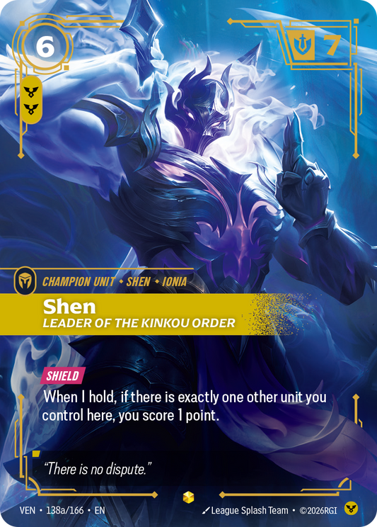 Shen - Leader of the Kinkou Order - VEN-138A - Showcase (Riftbound: Vendetta) - Foil