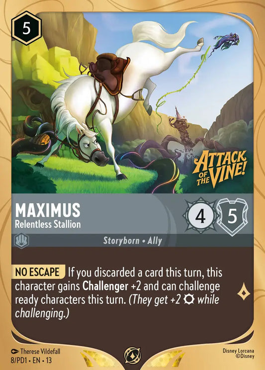 Maximus - Relentless Stallion - 8/PD1 - Promo (Attack of the Vine)